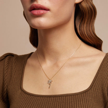 Palm Necklace in Gold