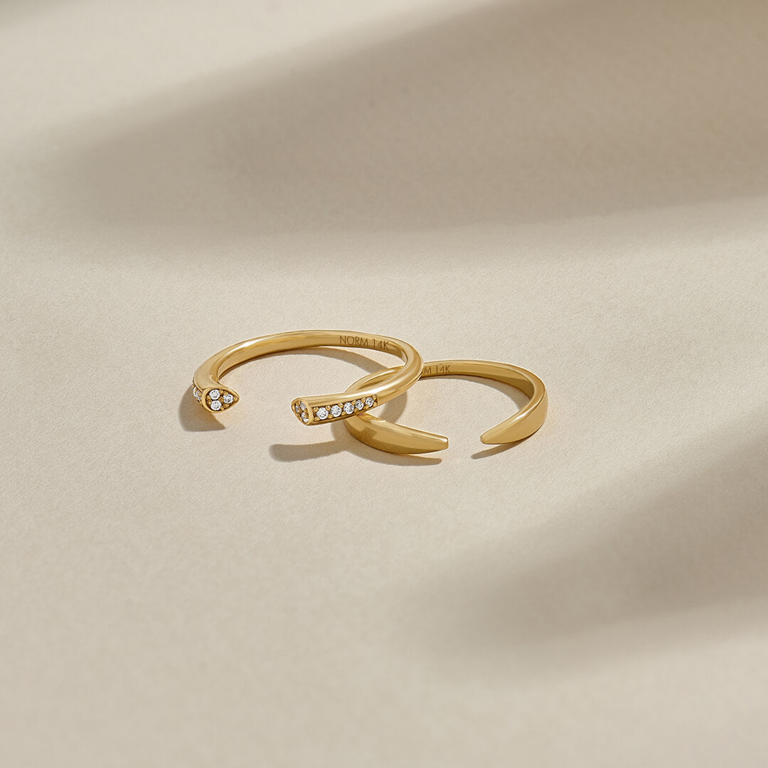 Pave Cuff Ring in Gold