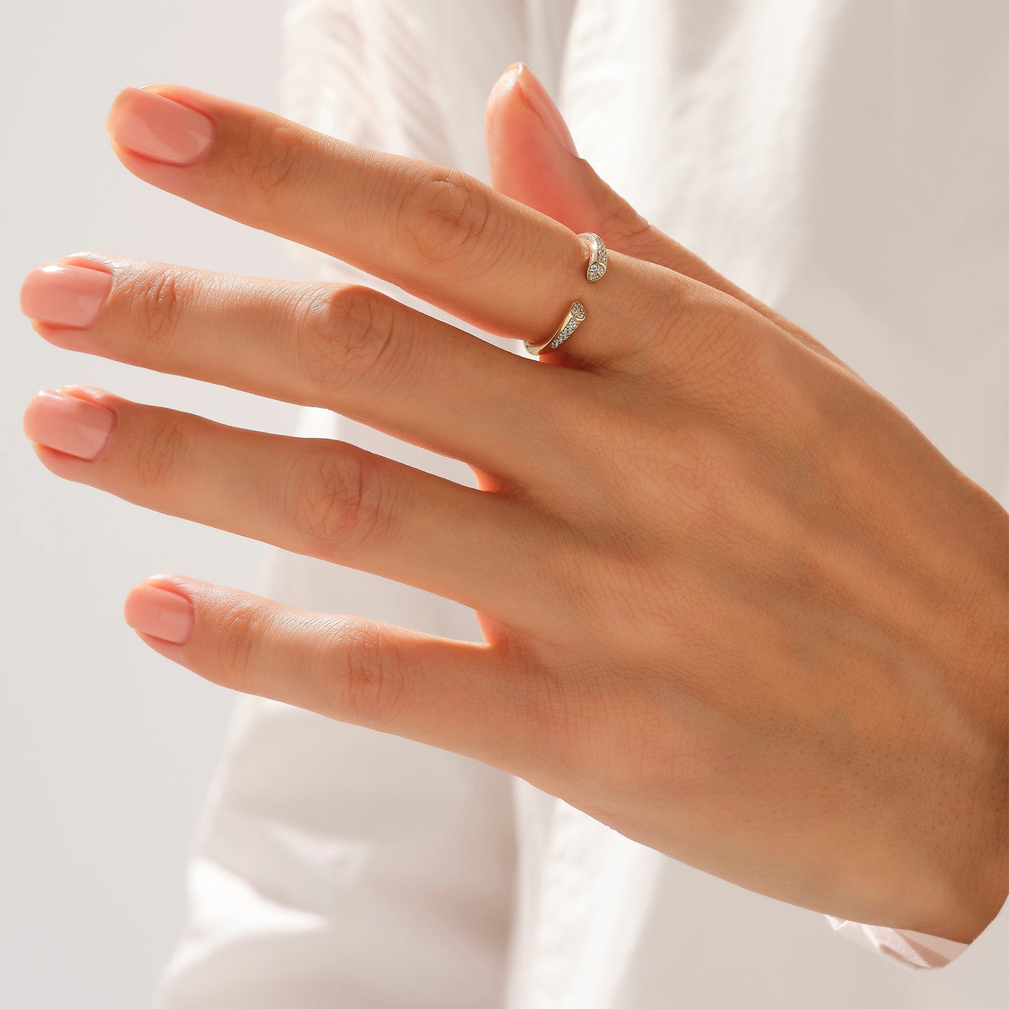 Pave Cuff Ring in Gold