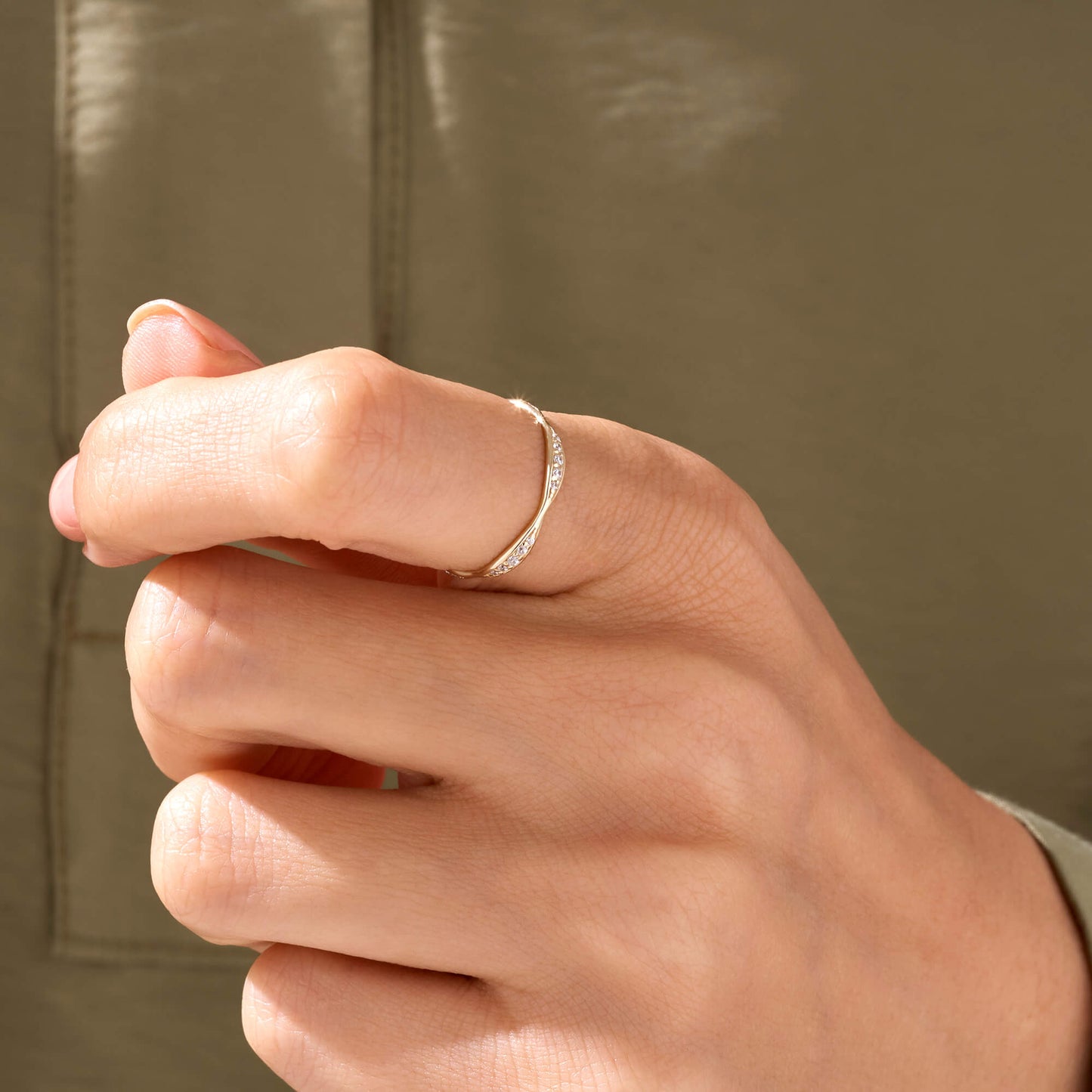 Pave Eternity Ring in Gold