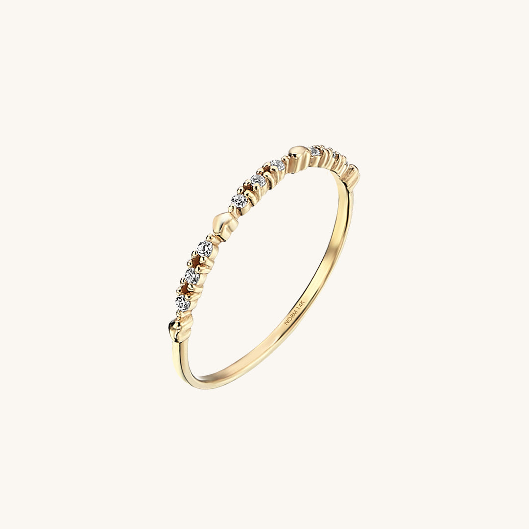 Pave Heart Ring in Gold