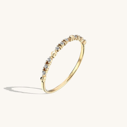 Pave Heart Ring in Gold