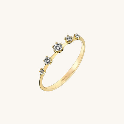 Pave Solitaire Ring in Gold
