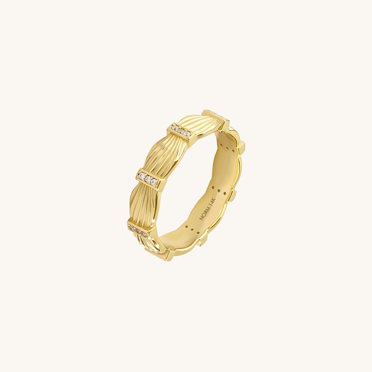 Pave Willow Ring in Gold