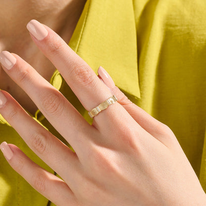 Pave Willow Ring in Gold