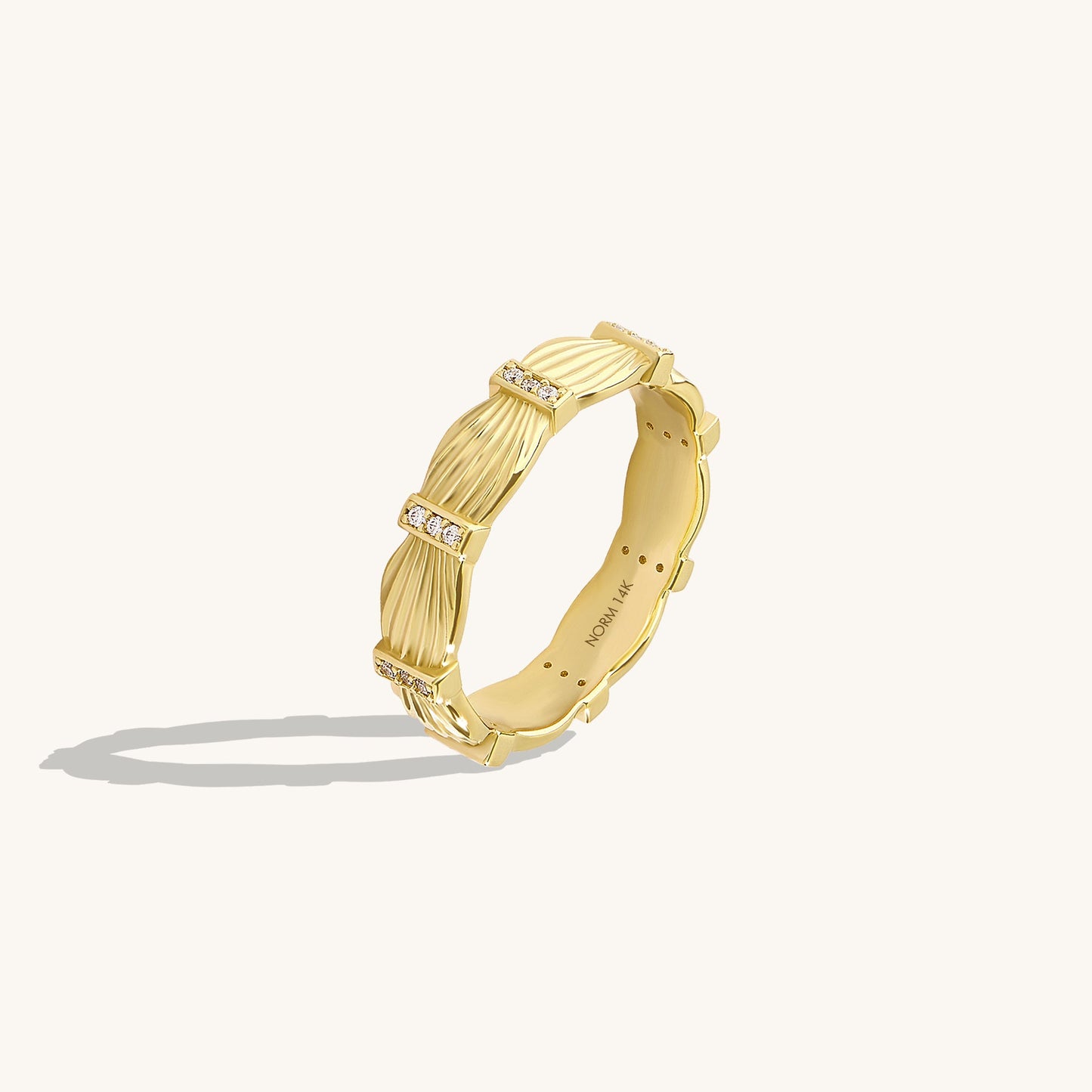 Pave Willow Ring in Gold