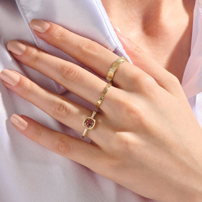 Pave Willow Ring in Gold