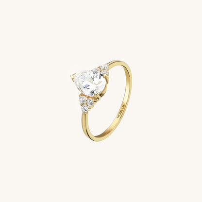 Pear Engagement Ring in Gold