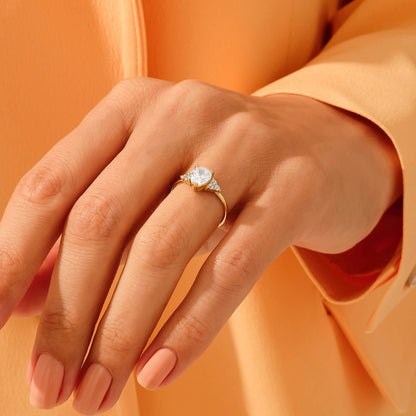 Pear Engagement Ring in Gold