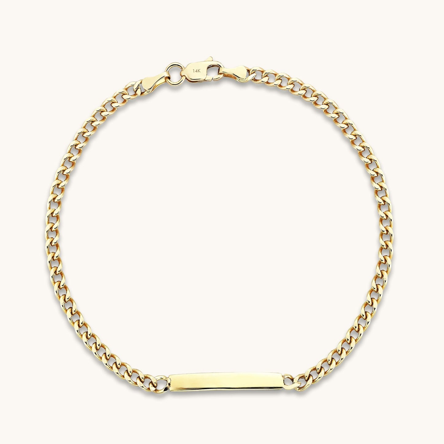 Personalized ID Bracelet in Gold