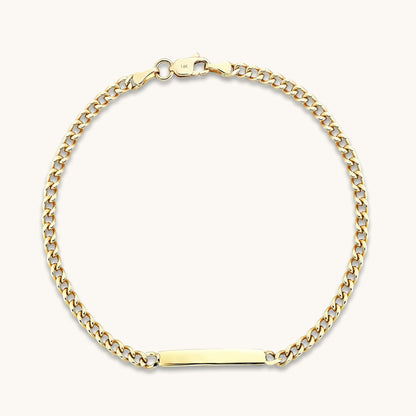 Personalized ID Bracelet in Gold