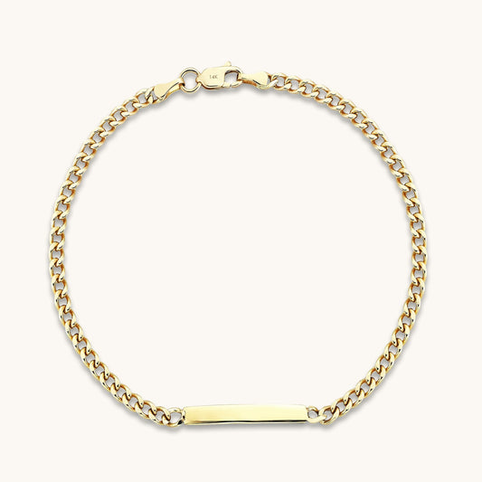 Personalized ID Bracelet in Gold