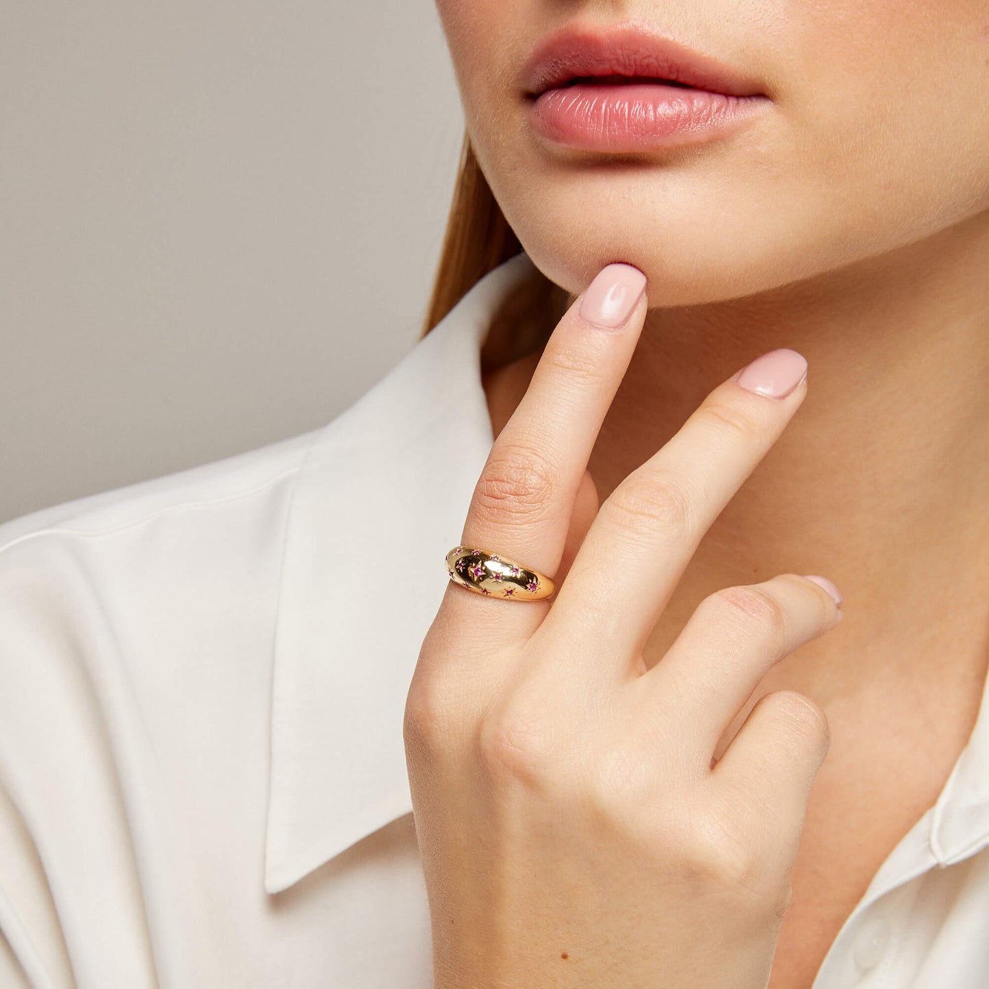 Premium Dome Ring in Gold