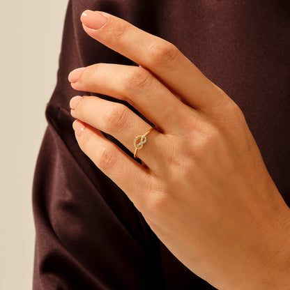 Premium Knot Ring in Gold