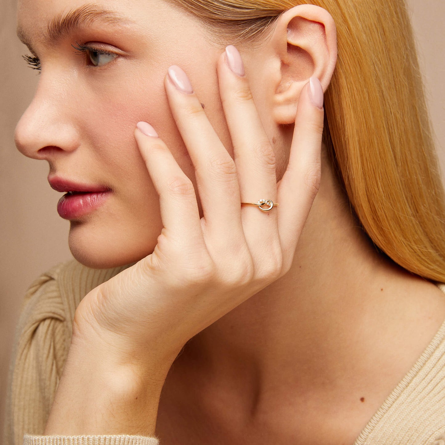 Premium Knot Ring in Gold