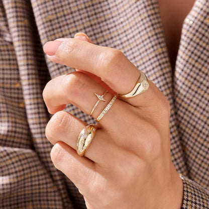 Premium Star Dome Ring in Gold