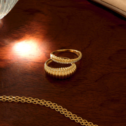 Premium Twisted Ring in Gold