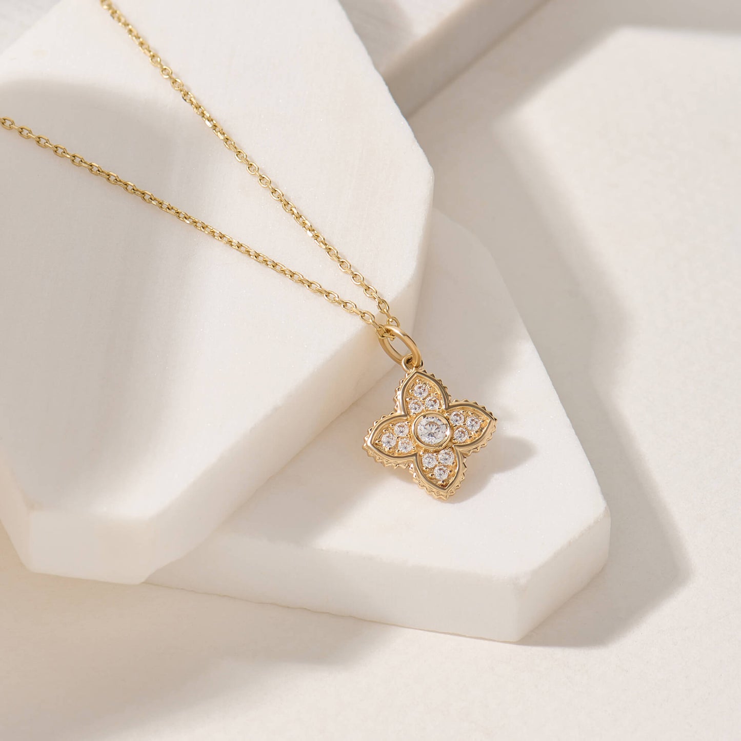 Princess Flower Necklace in Gold