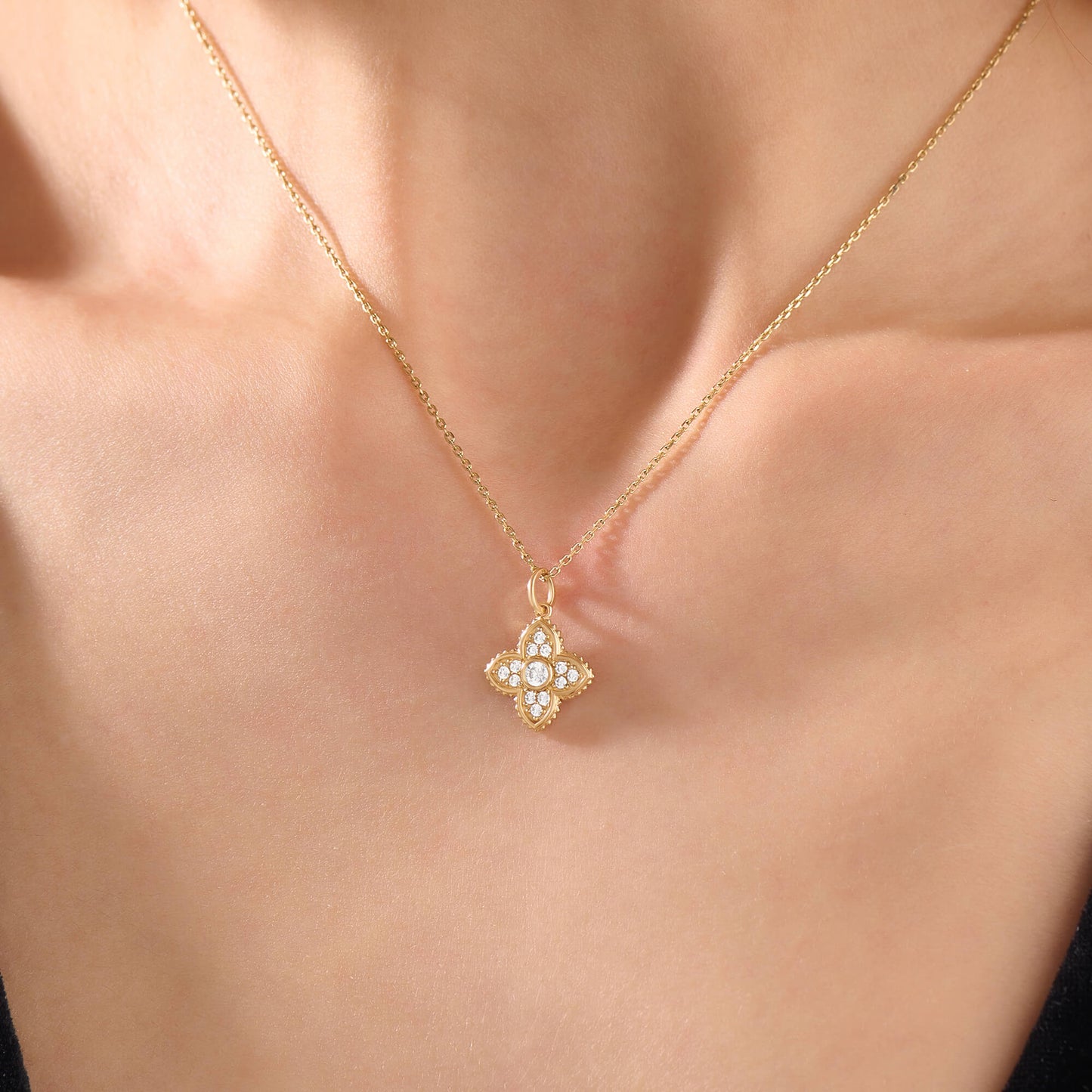 Princess Flower Necklace in Gold