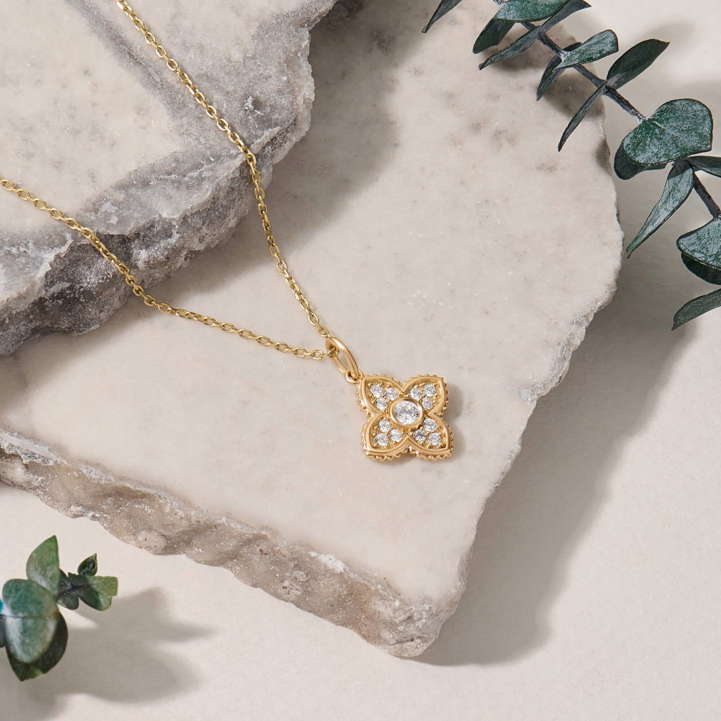 Princess Flower Necklace in Gold