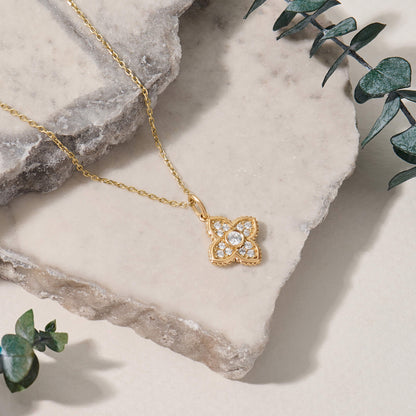 Princess Flower Necklace in Gold
