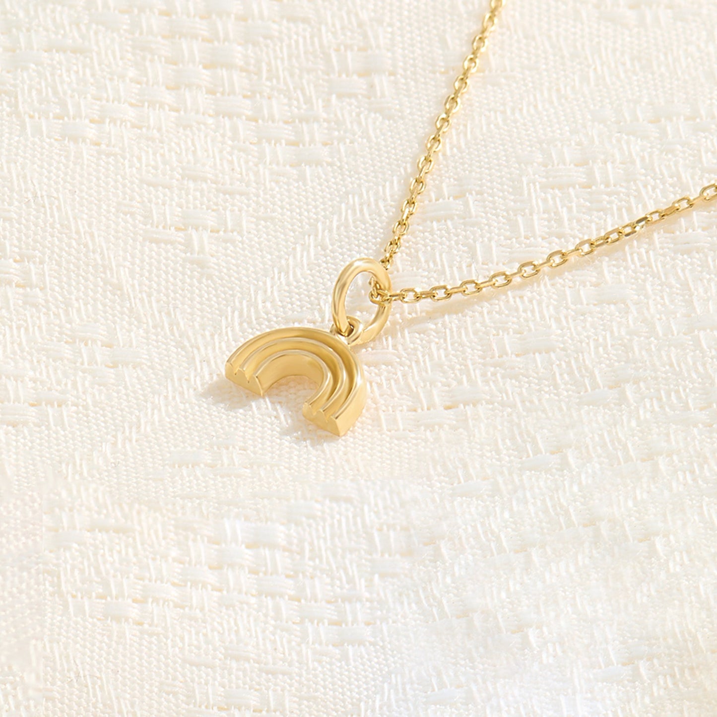 Rainbow Necklace in Gold