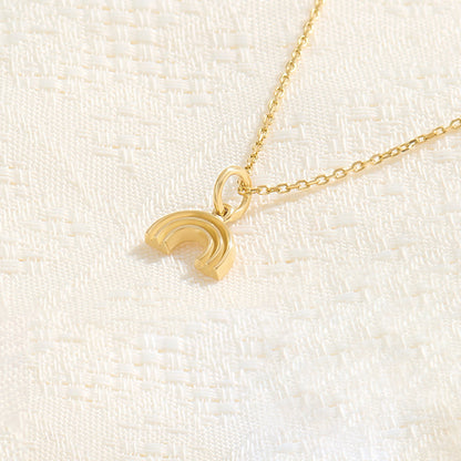 Rainbow Necklace in Gold