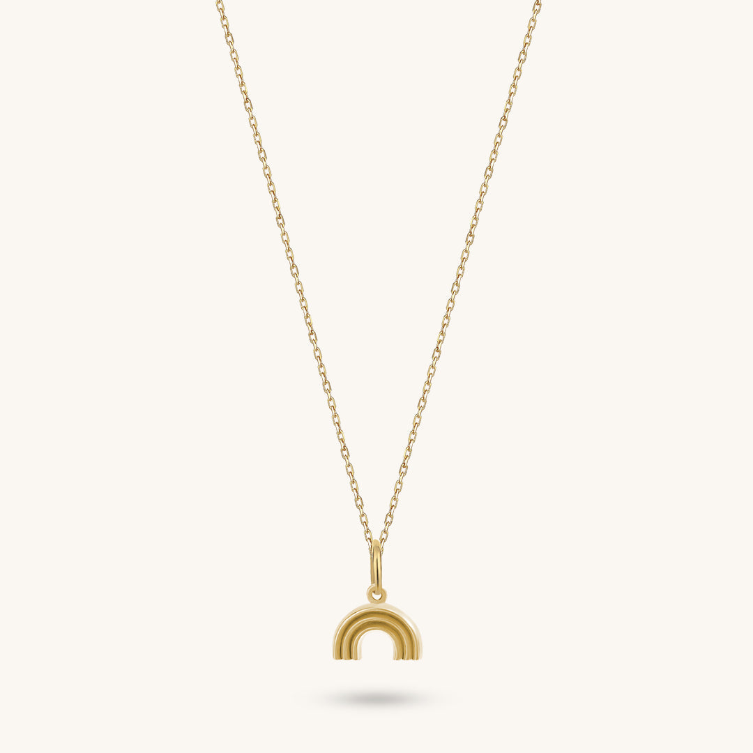 Rainbow Necklace in Gold