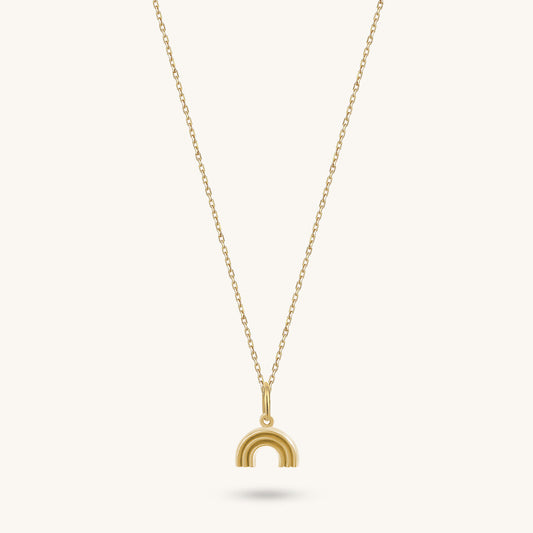 Rainbow Necklace in Gold