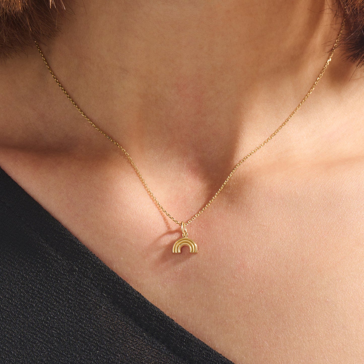 Rainbow Necklace in Gold