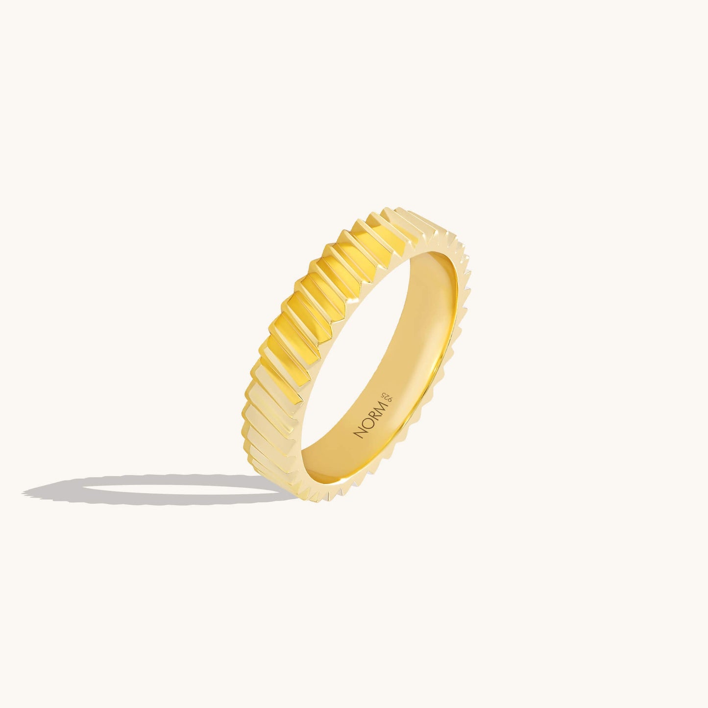 Ribbed Band Ring - Gold Vermeil