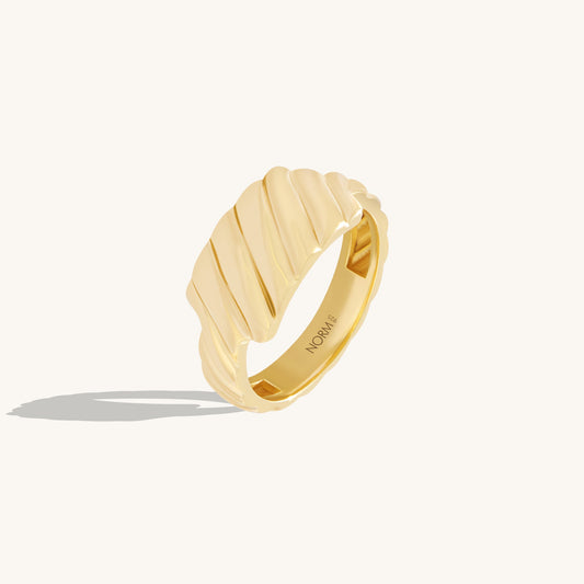 Ripple Statement Ring - Gold Vermeil