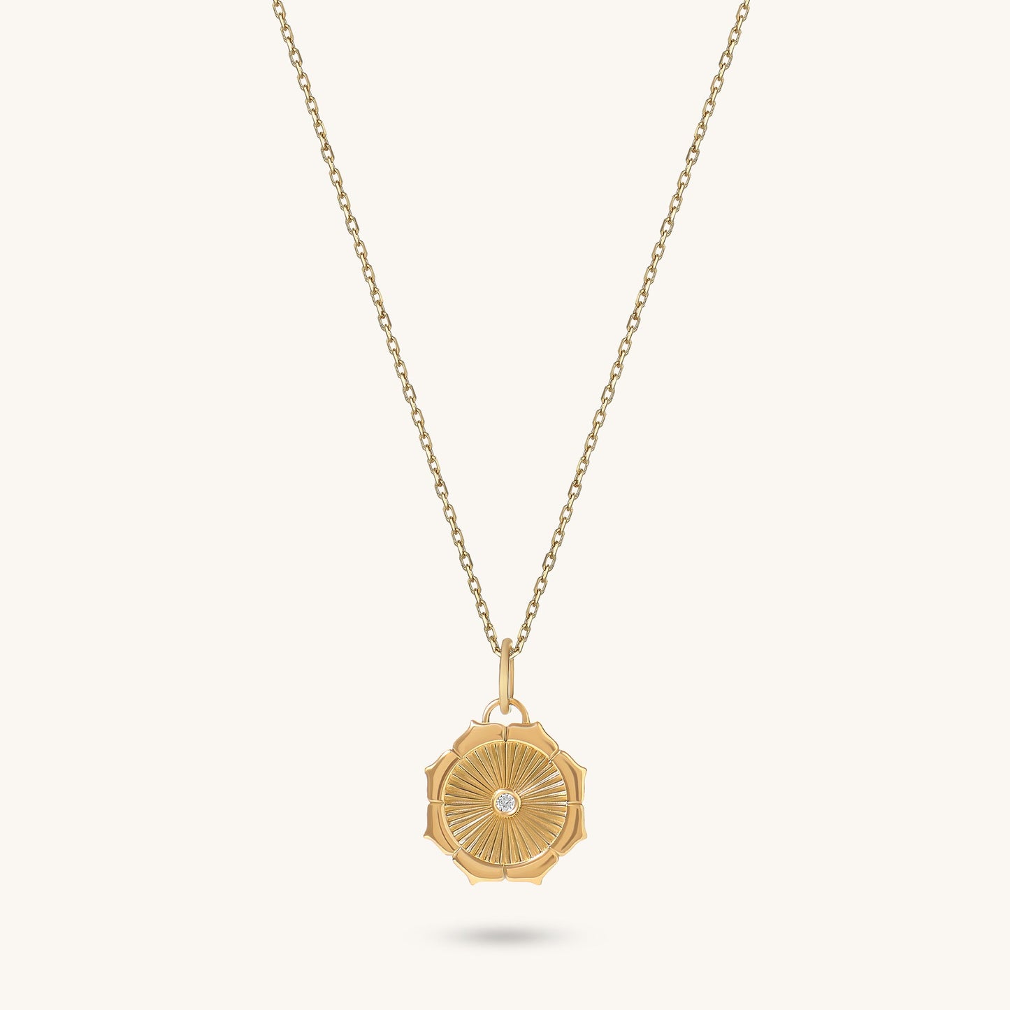 Rising Sun Necklace in Gold