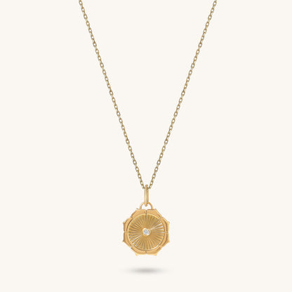 Rising Sun Necklace in Gold
