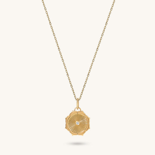 Rising Sun Necklace in Gold