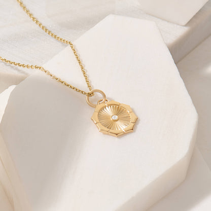 Rising Sun Necklace in Gold