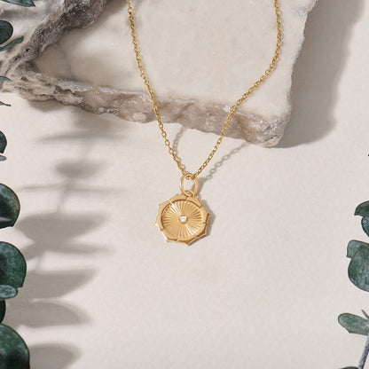 Rising Sun Necklace in Gold