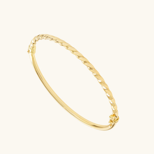 Rope Bangle Bracelet in Gold