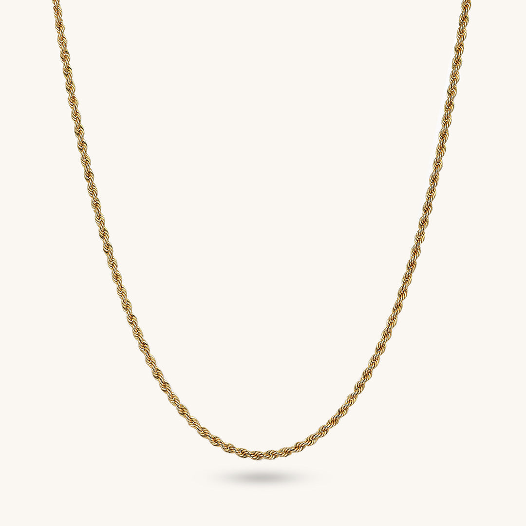 Rope Chain Necklace in Gold