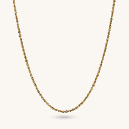 Rope Chain Necklace in Gold
