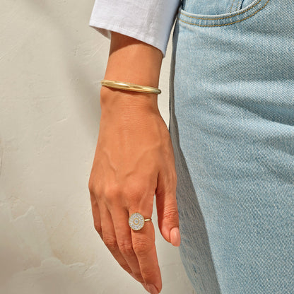 Twisted Dome Cuff Bracelet in Gold
