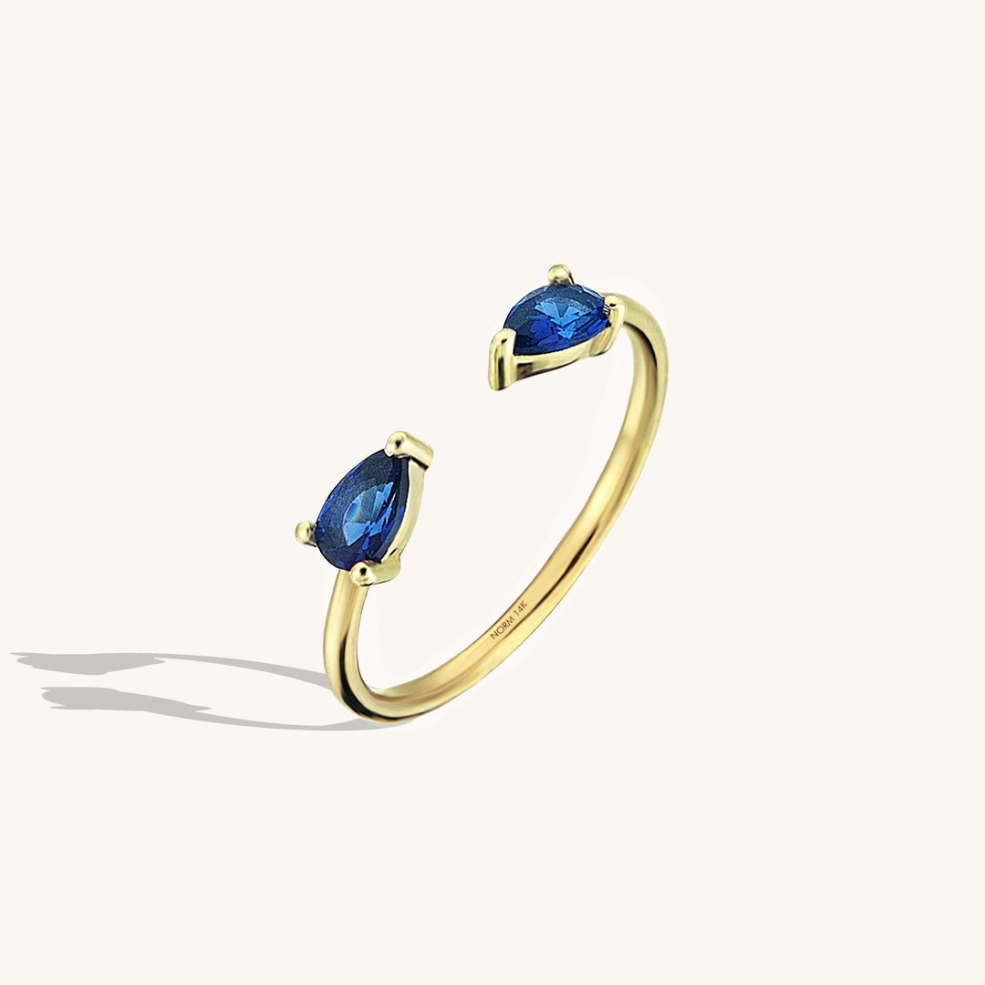 Sapphire Open Ring in Gold