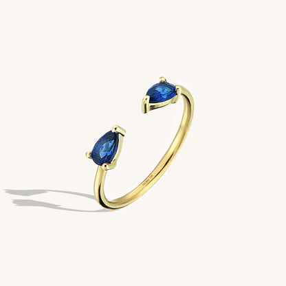 Sapphire Open Ring in Gold