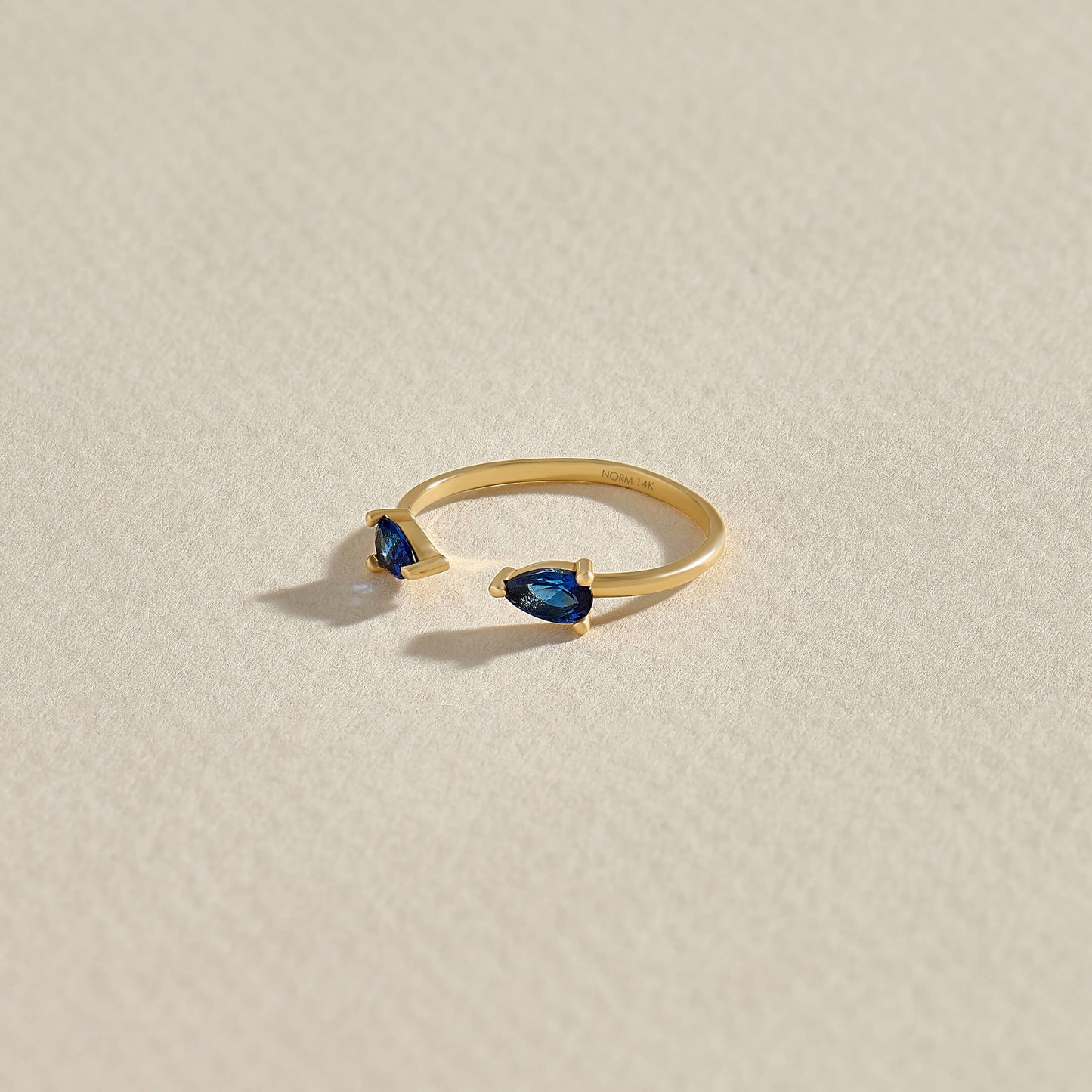 Sapphire Open Ring in Gold
