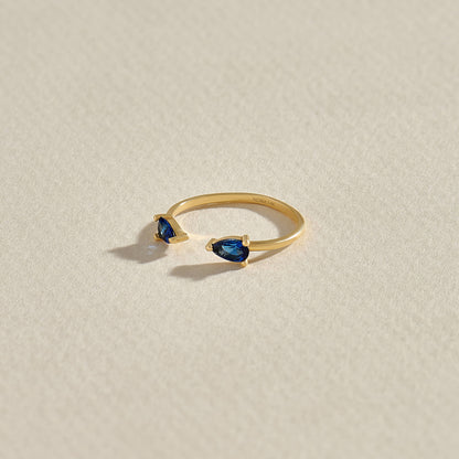 Sapphire Open Ring in Gold