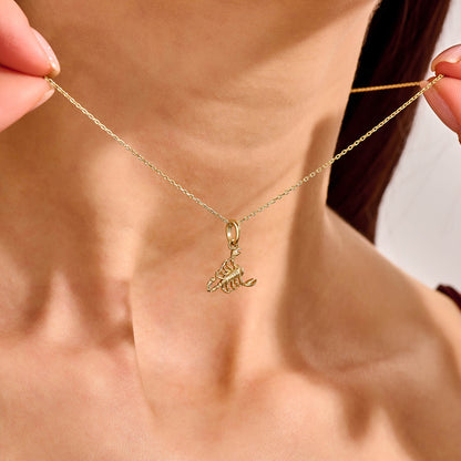 Scorpion Necklace in Gold