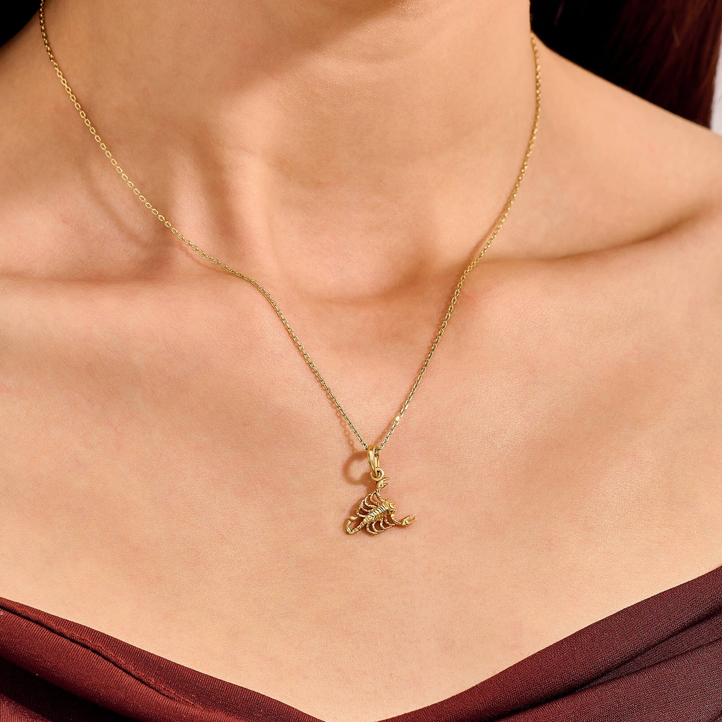 Scorpion Necklace in Gold