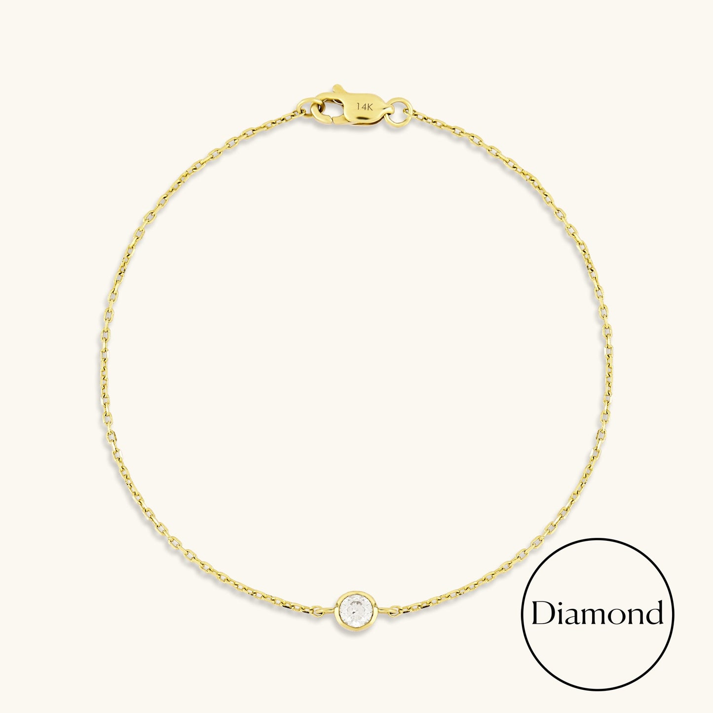 Solo Diamond Bracelet in Gold