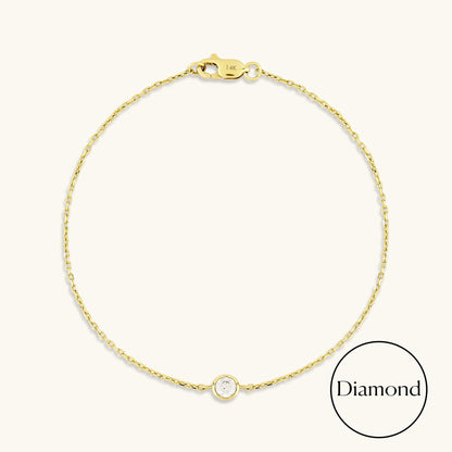 Solo Diamond Bracelet in Gold