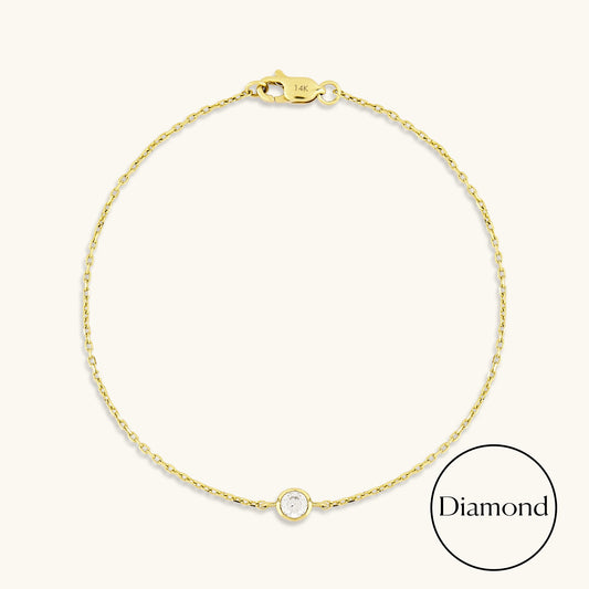 Solo Diamond Bracelet in Gold